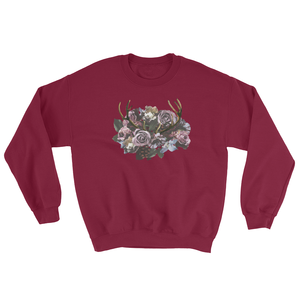 River Row Dark Floral Antlered Sweatshirt